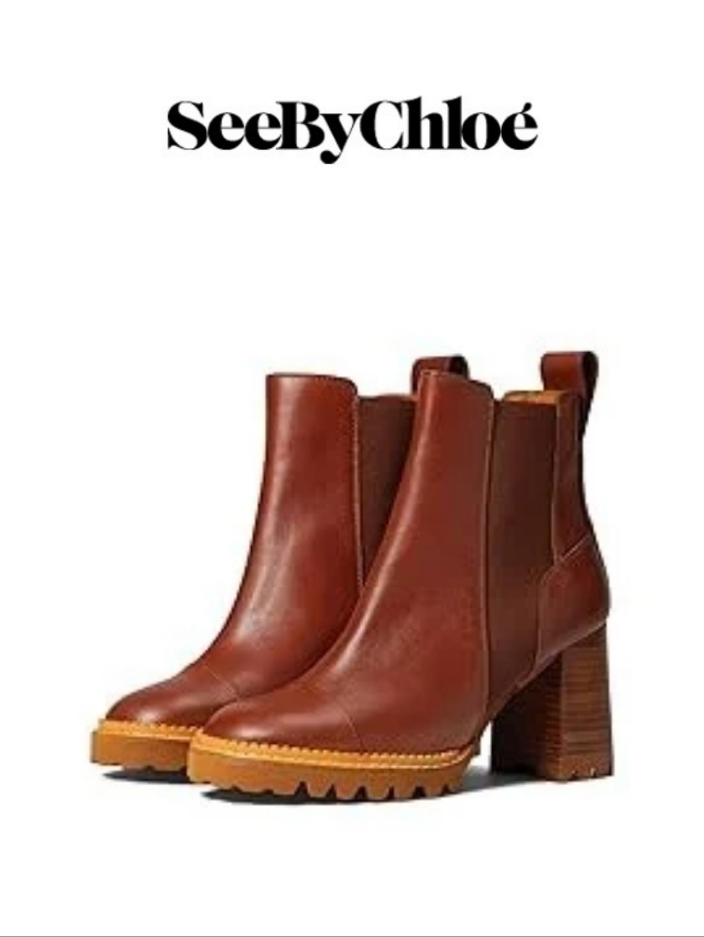 See by Chloe - Mallory Ankle Boot Rust/Copper EU 35 (US Women's Size5) M